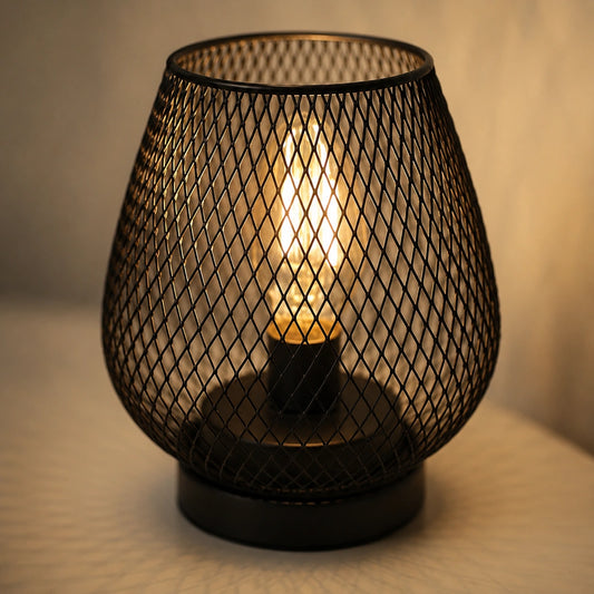 Lampe de chevet à pile style industriel