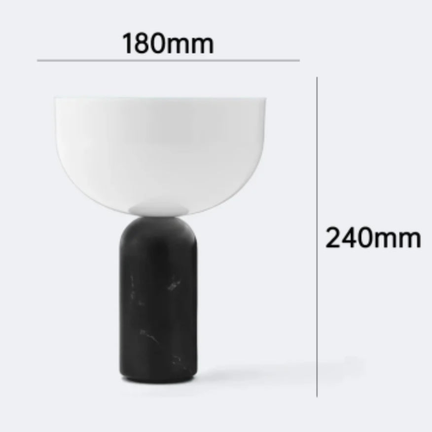 Lampe de chevet Marbre noir Scandinave