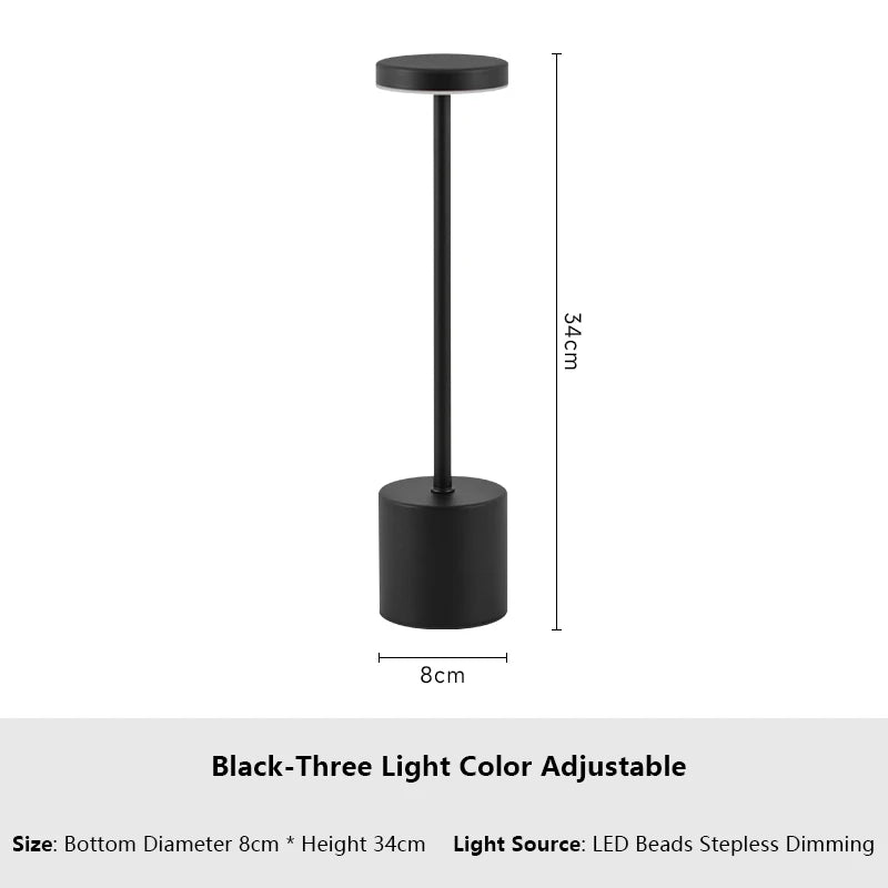 Lampe de Chevet Sans Fil Rechargeable
