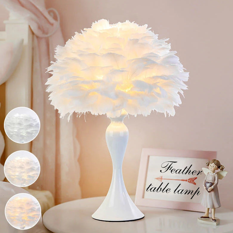 Lampe de Chevet Plume Blanche