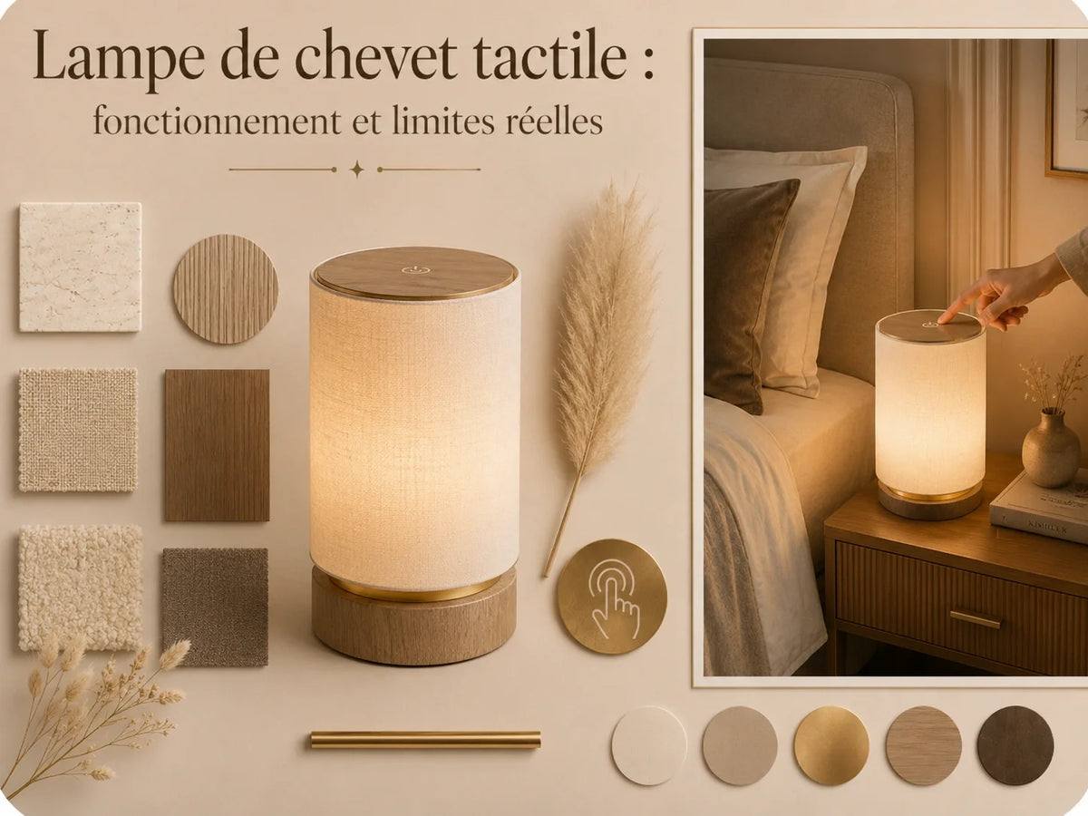 Lampe de chevet tactile : fonctionnement et limites réelles