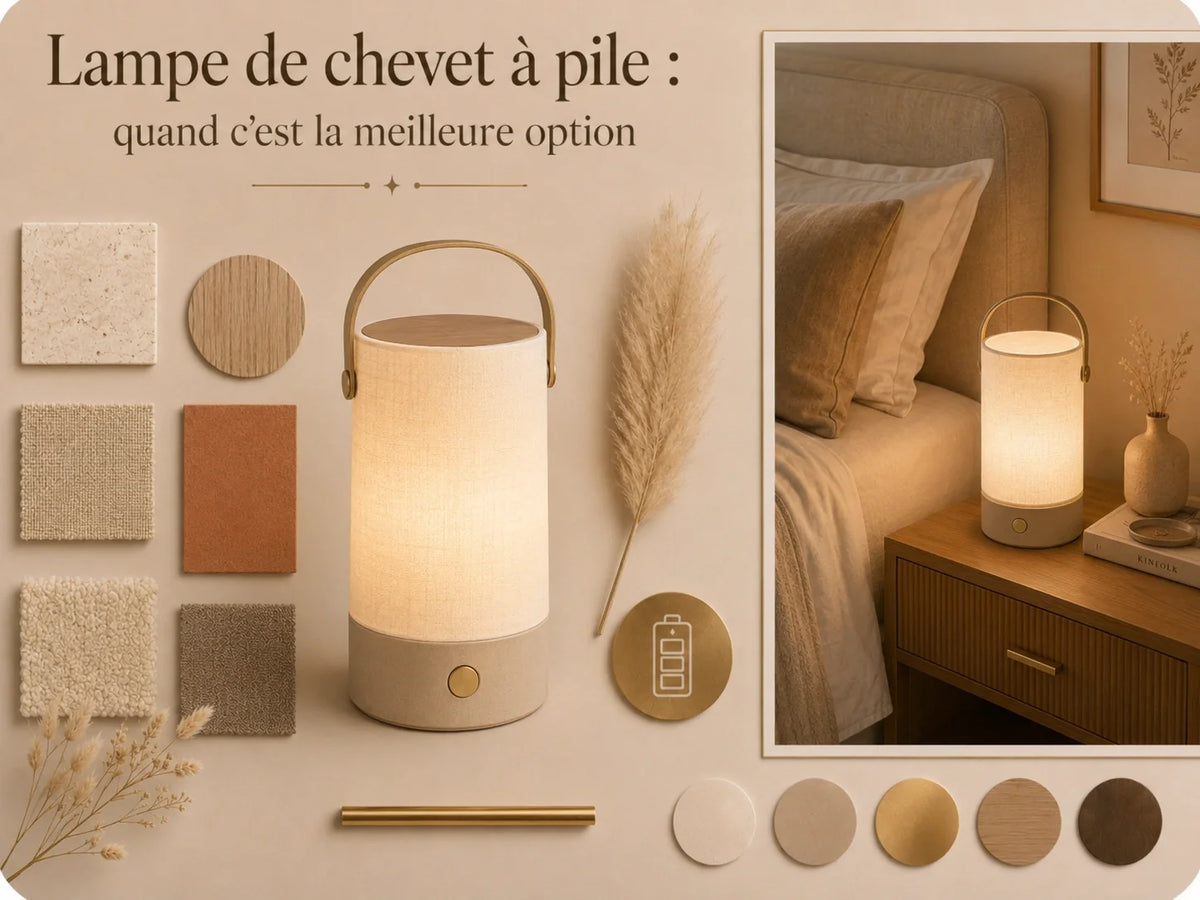 Lampe de chevet à pile : quand c'est la meilleure option Image