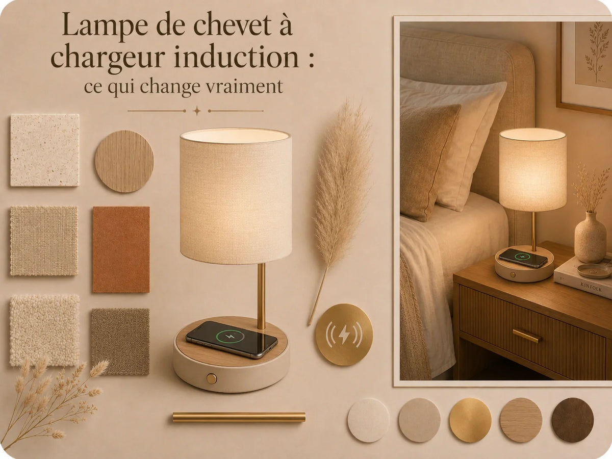 Lampe de chevet à chargeur induction : ce qui change vraiment Image