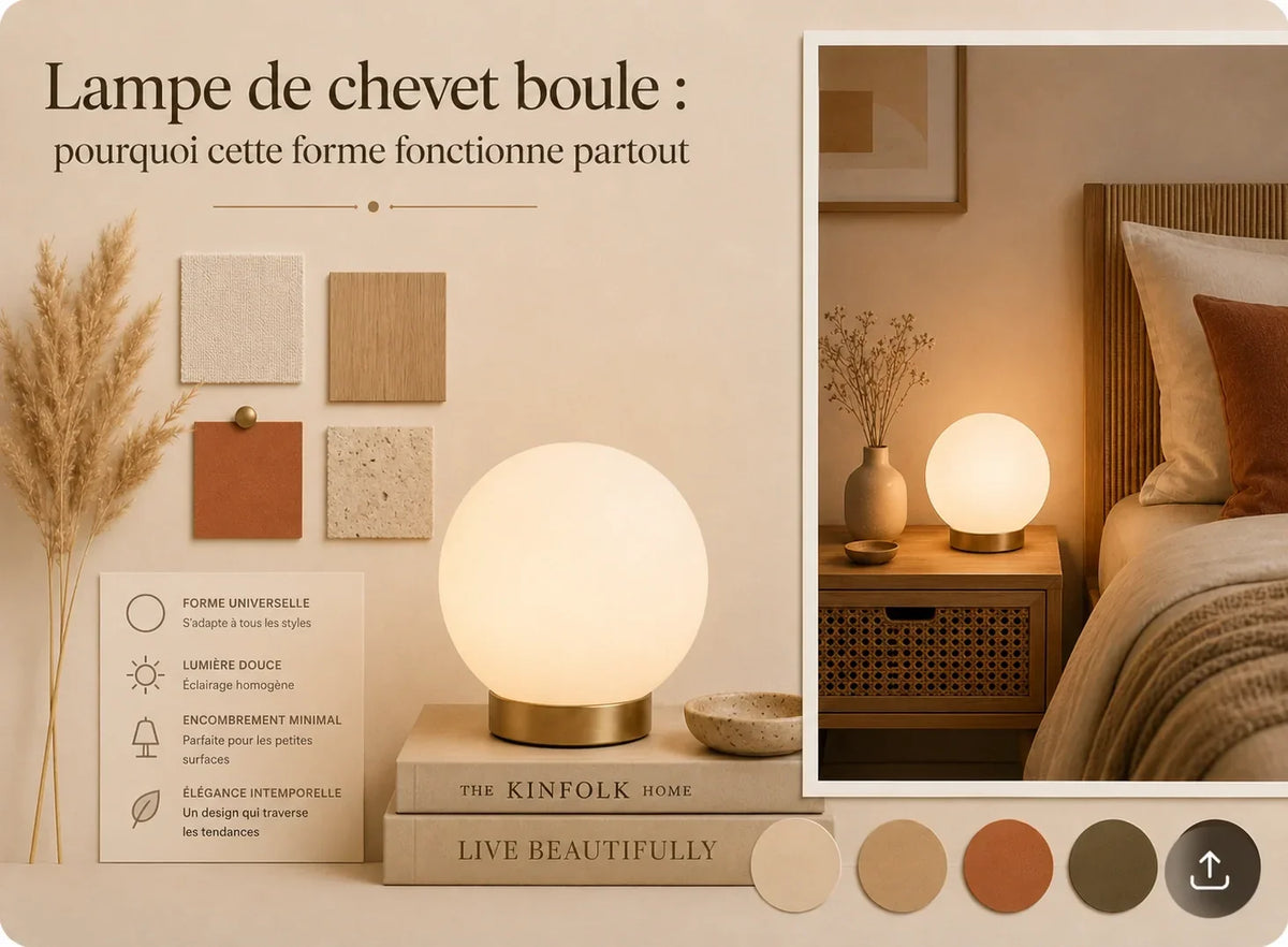 Lampe de chevet boule : pourquoi cette forme fonctionne partout Image