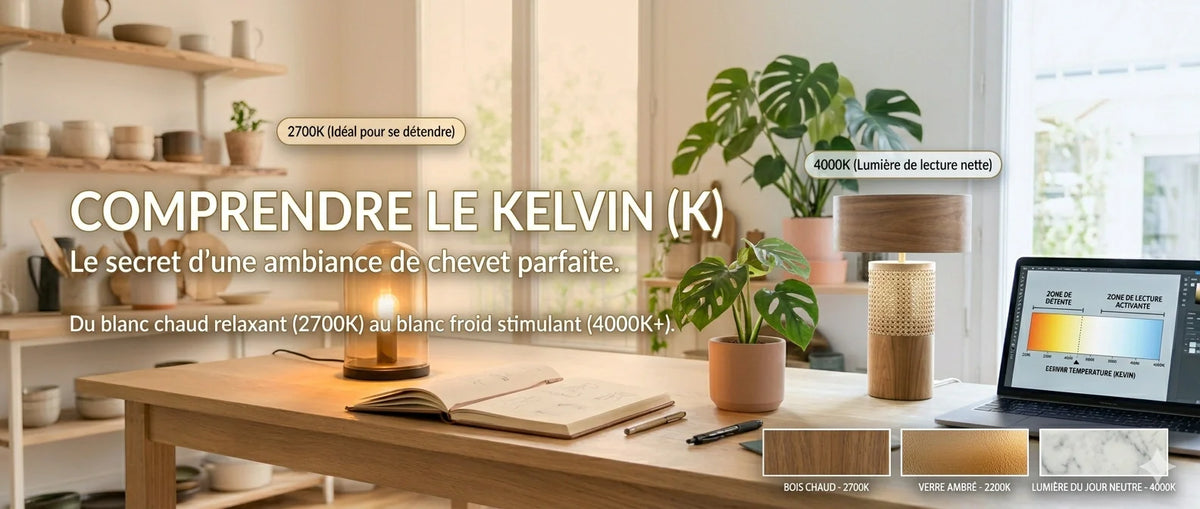 Qu'est-ce que le Kelvin pour une lampe de chevet ? Image