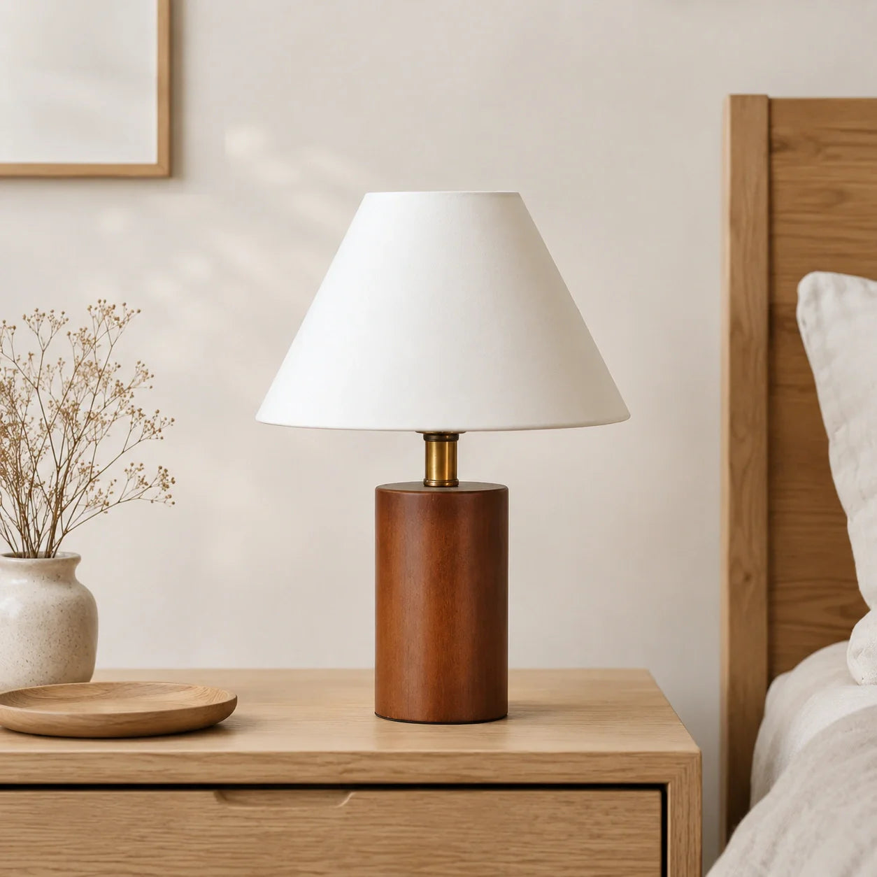 Lampe de chevet bois Image
