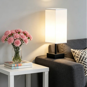 Lampe de chevet Tissu Blanc