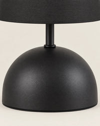 Lampe de chevet noir modèle simple avec abat jour noir en tissu