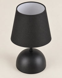 Lampe de chevet noir modèle simple avec abat jour noir en tissu