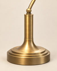 Lampe de chevet style banquier rétro en laiton et verre