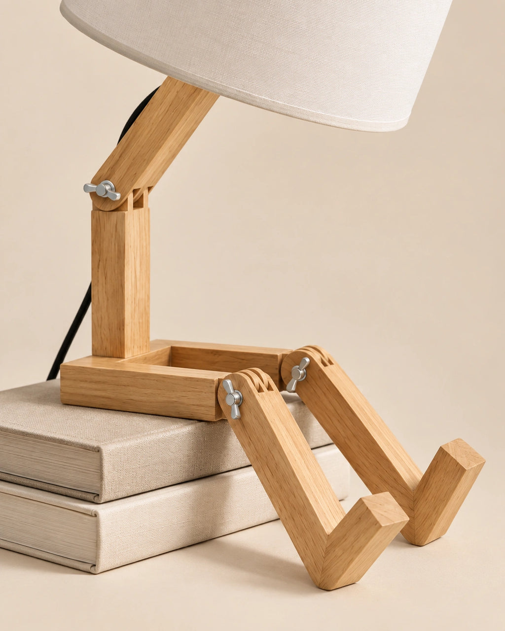 Petite Lampe de Chevet de Lecture support livre en bois