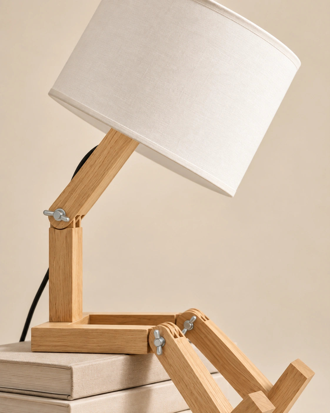 Petite Lampe de Chevet de Lecture support livre en bois