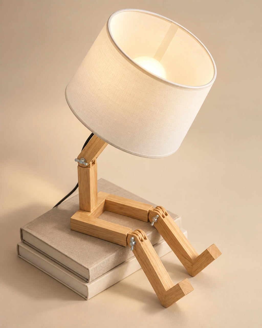 Petite Lampe de Chevet de Lecture support livre en bois