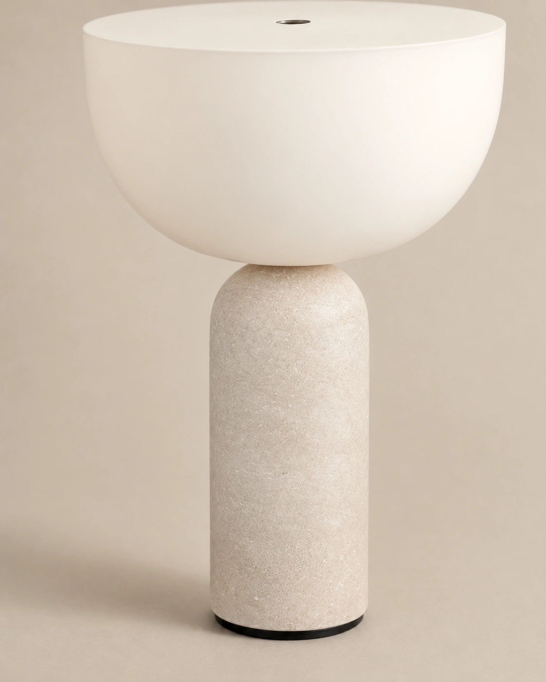 Lampe de chevet en marbre blanc et abat jour blanc en verre
