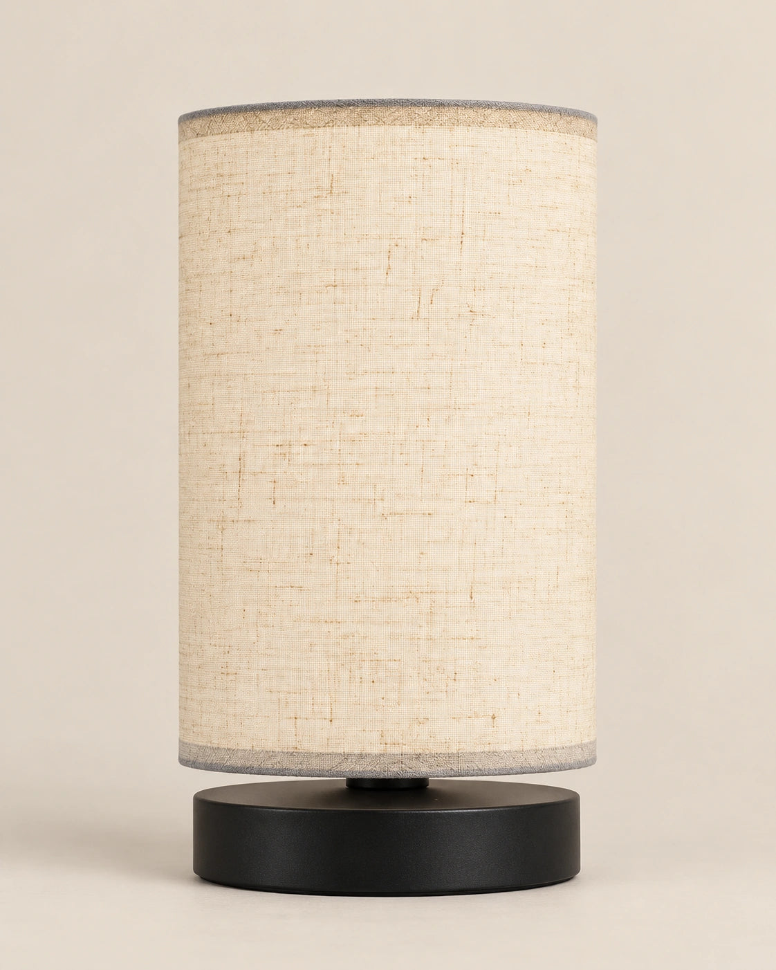 Lampe de Chevet style scandinave en fer et tissu beige