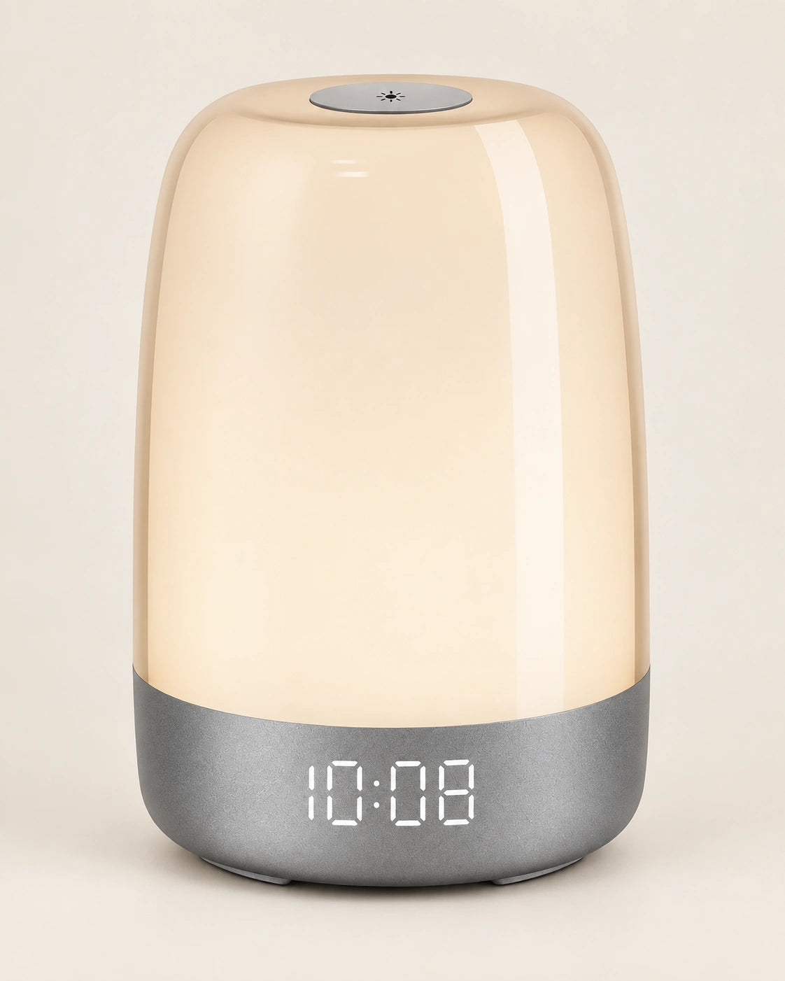 Lampe de chevet réveil gris en plastique multi couleur