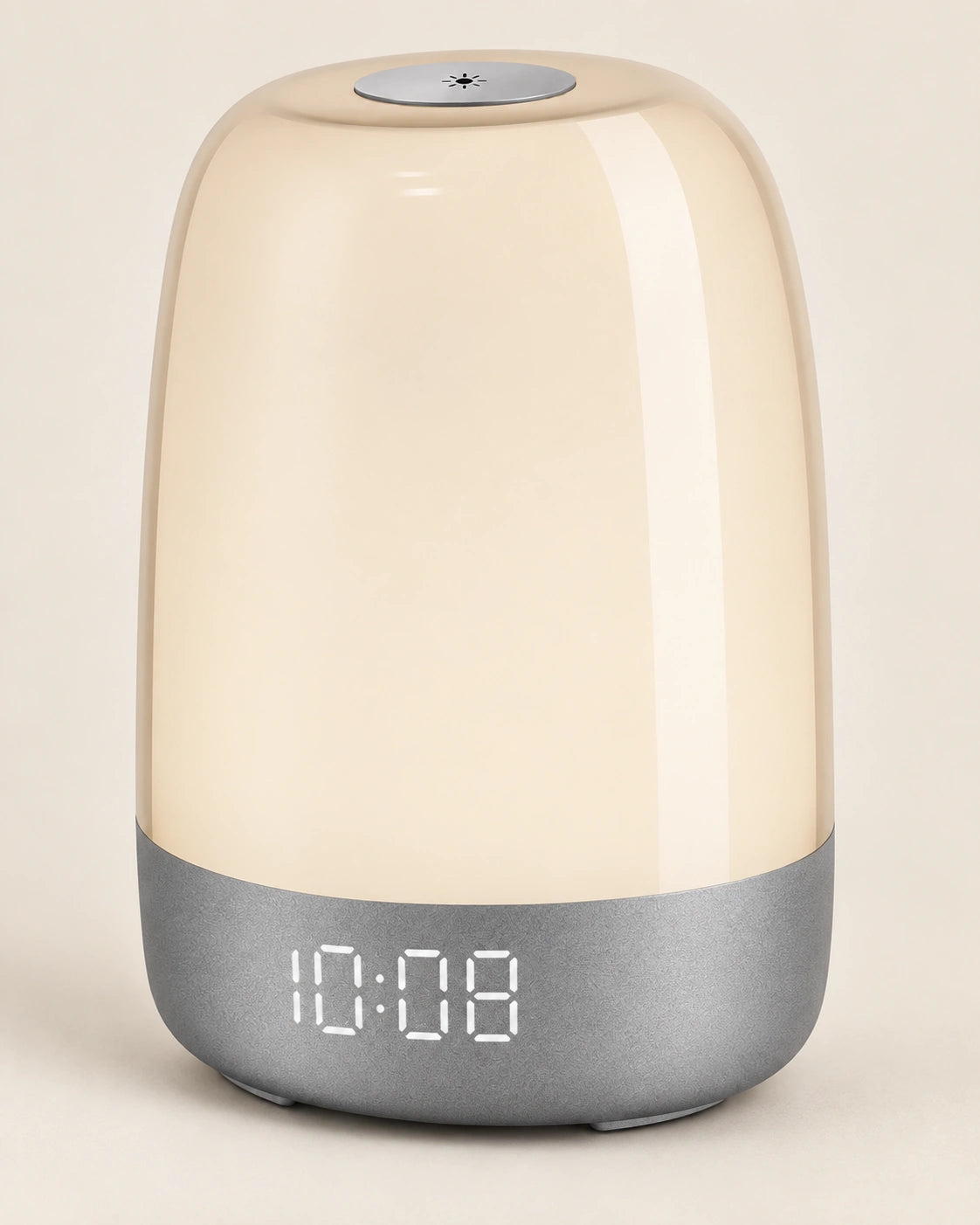 Lampe de chevet réveil gris en plastique multi couleur