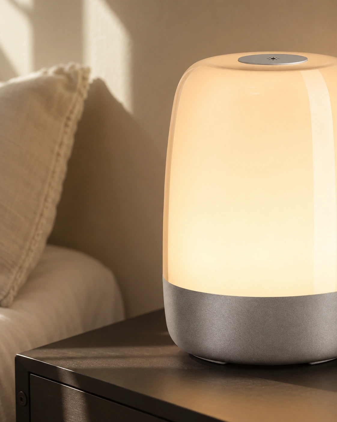 Lampe de chevet réveil gris en plastique multi couleur