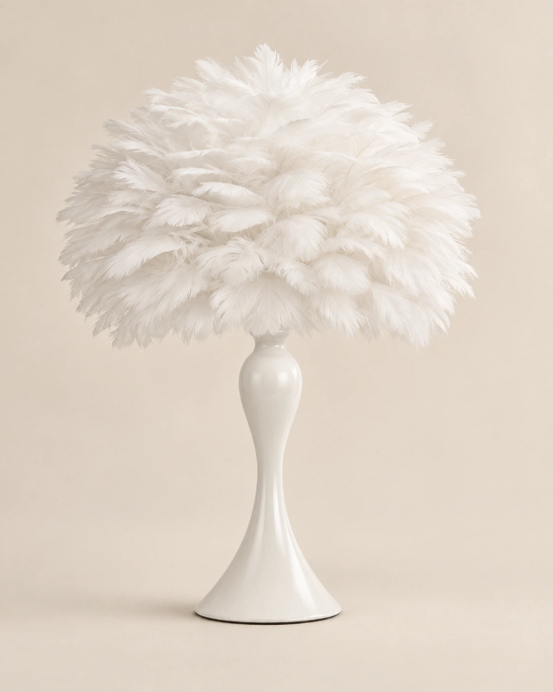 Lampe de Chevet abat-jour plume