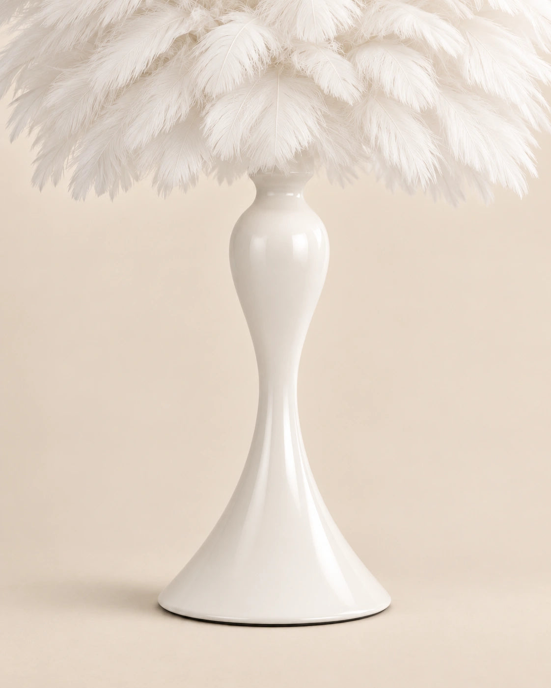 Lampe de Chevet abat-jour plume