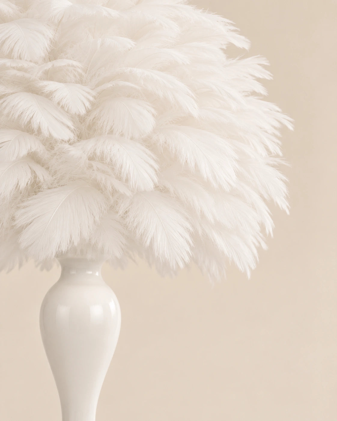 Lampe de Chevet abat-jour plume