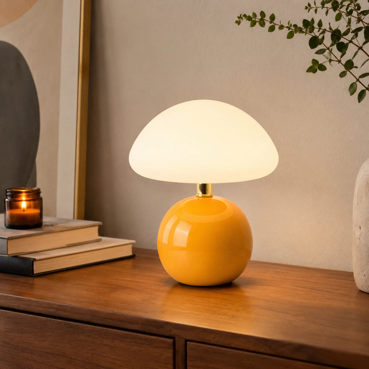 Lampe de chevet Orange avec batterie