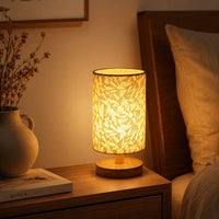 Lampe de chevet bohème en lin