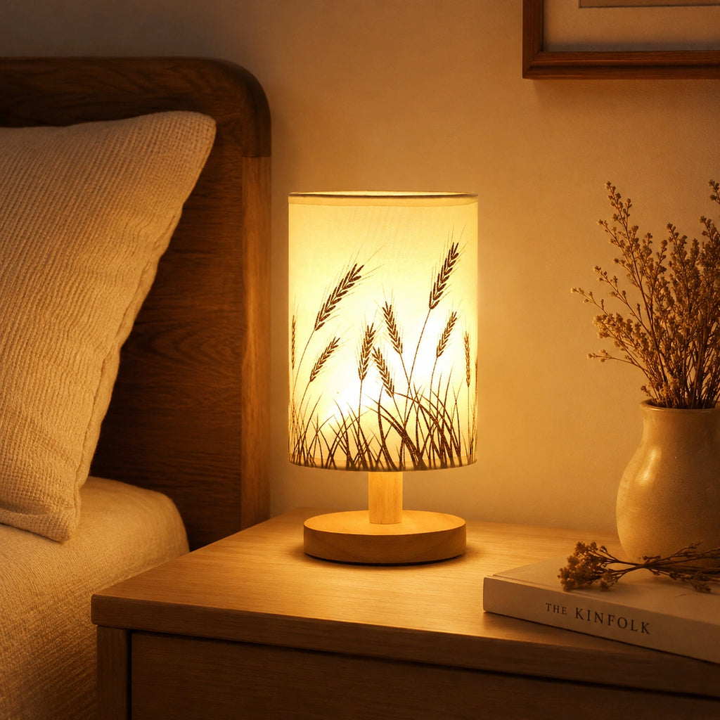 Lampe de chevet bohème en lin