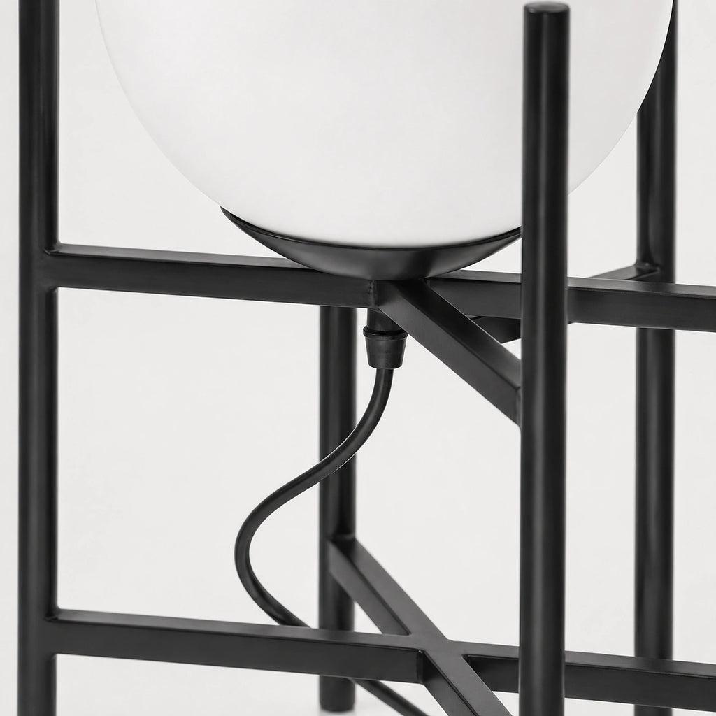 Lampe de chevet Boule de verre et Laiton