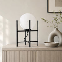 Lampe de chevet Boule de verre et Laiton