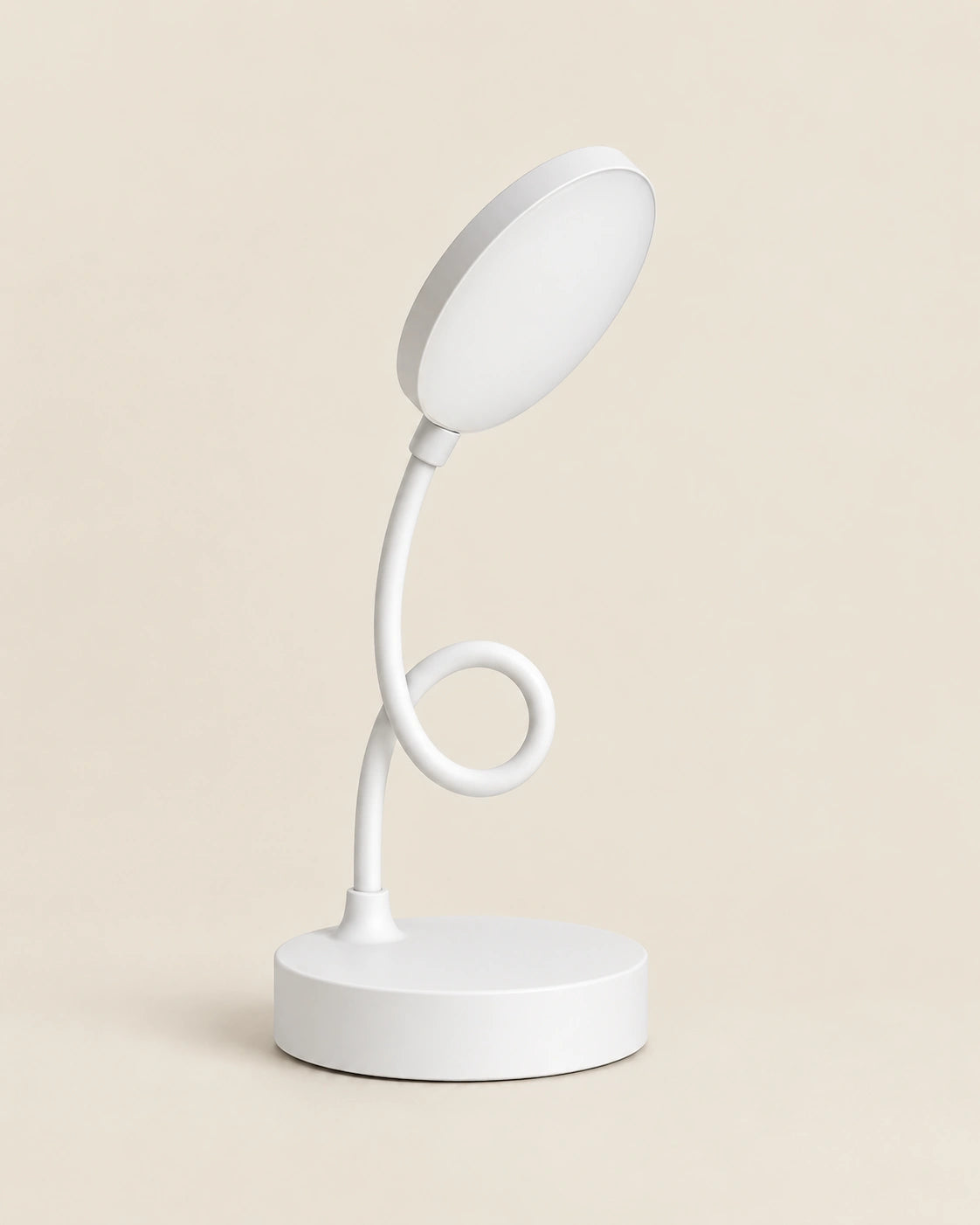 Lampe de chevet liseuse blanche en plastique