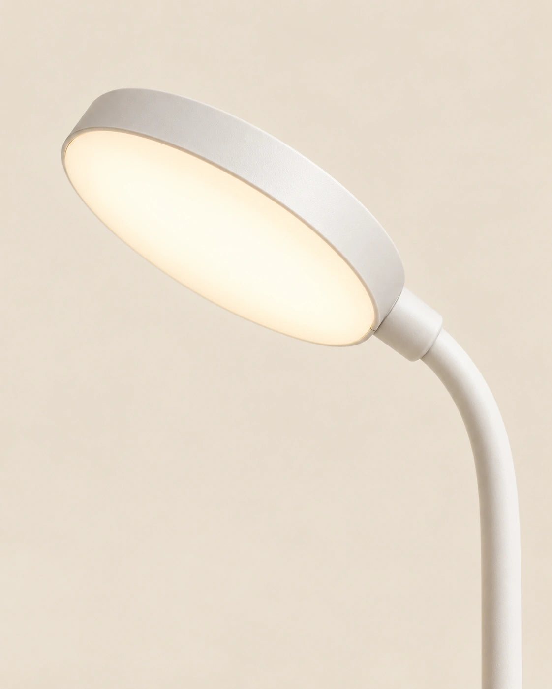 Lampe de chevet liseuse blanche en plastique