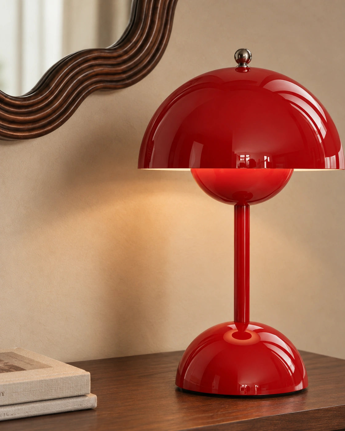 Lampe de chevet champignon tactile en métal