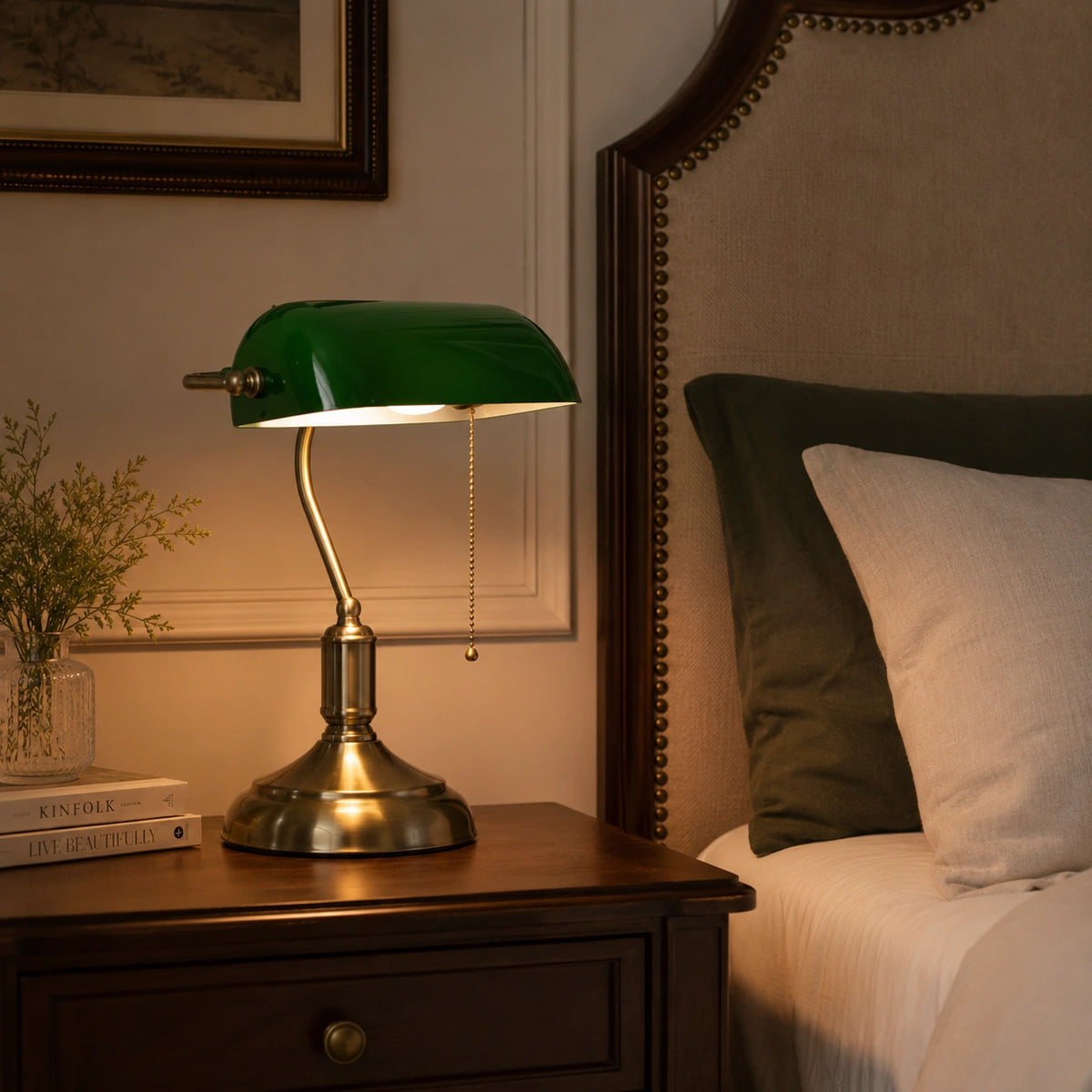 Lampe de Chevet vintage Verte