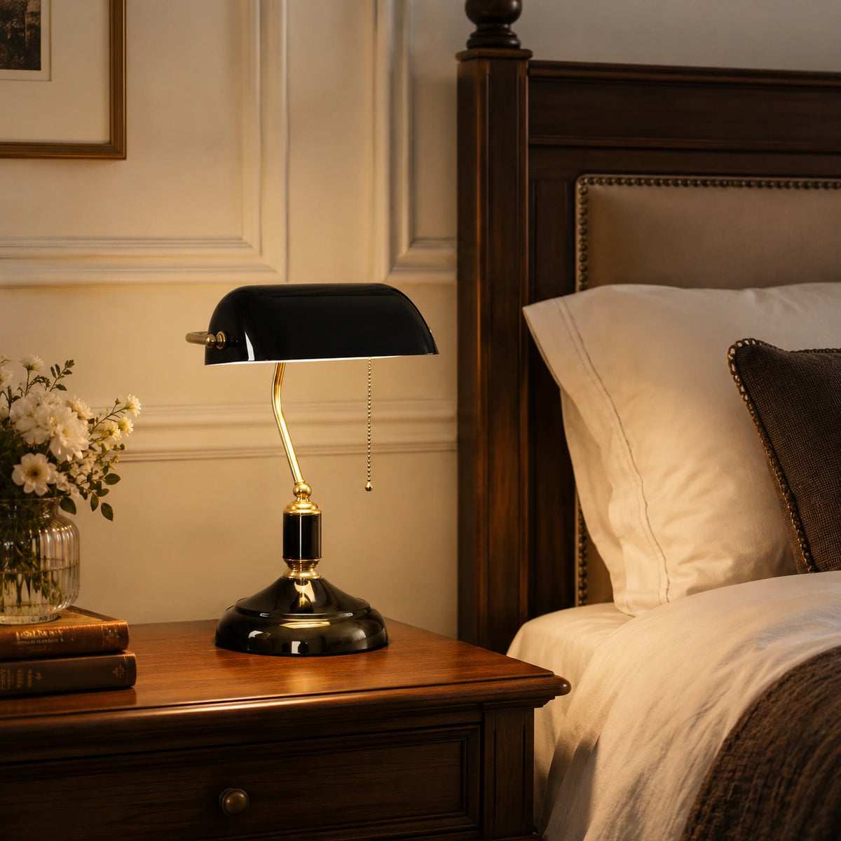 Lampe de Chevet vintage Verte