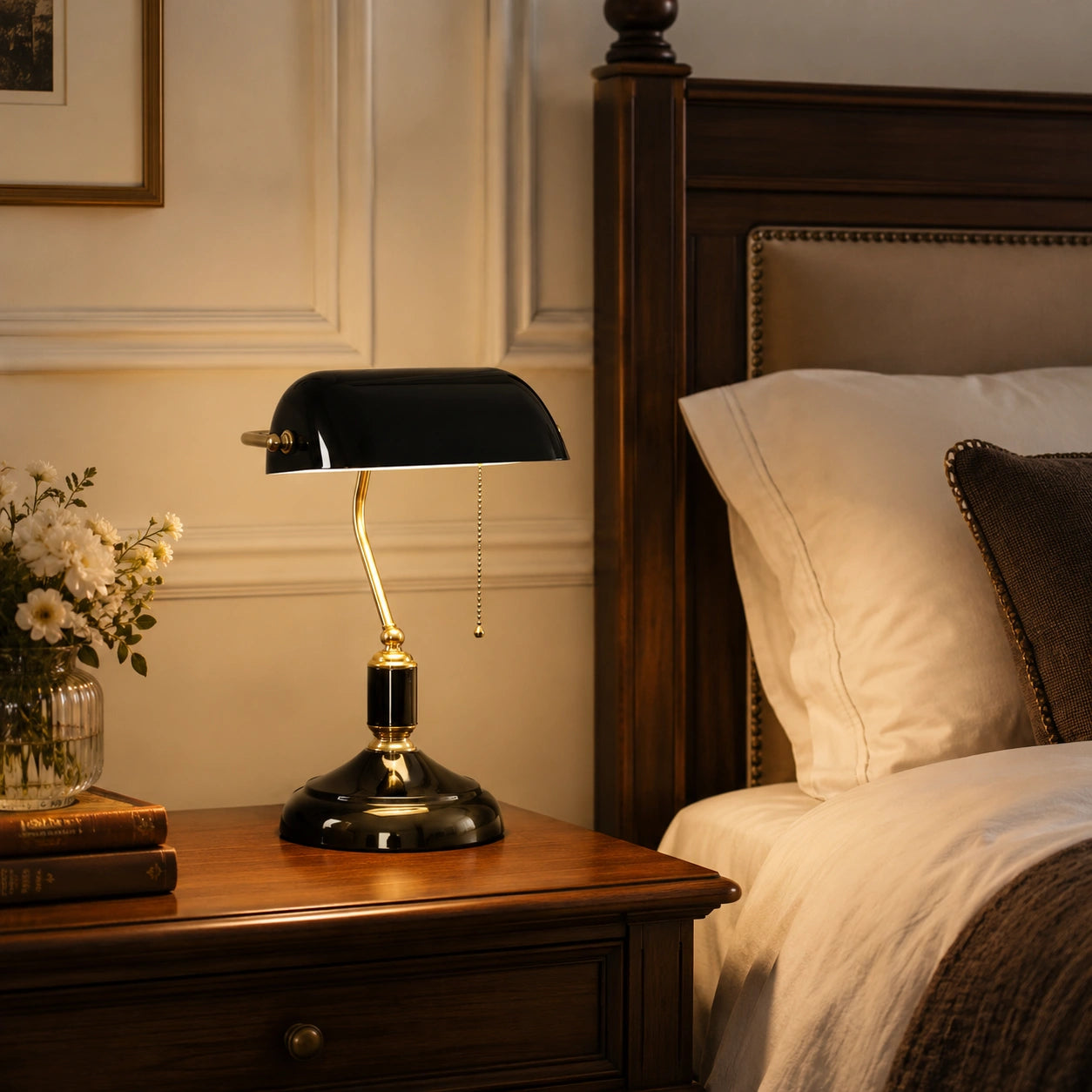 Lampe de Chevet vintage Verte