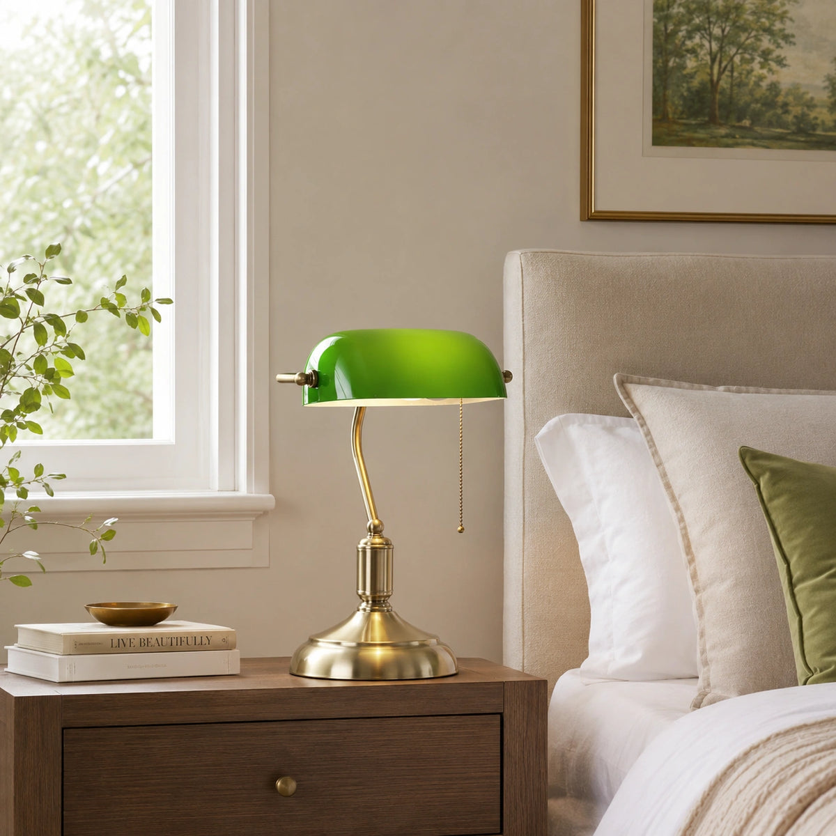 Lampe de Chevet vintage Verte