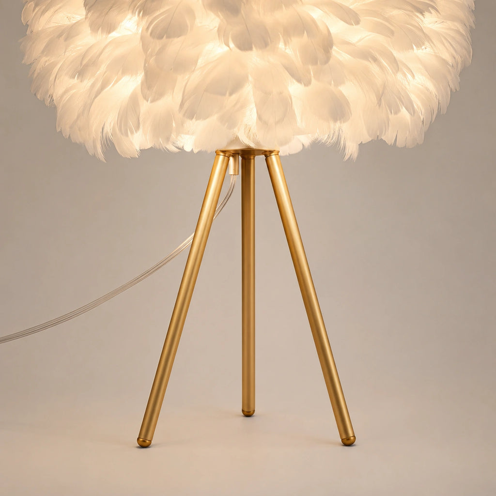 Lampe de chevet Originale à Plume