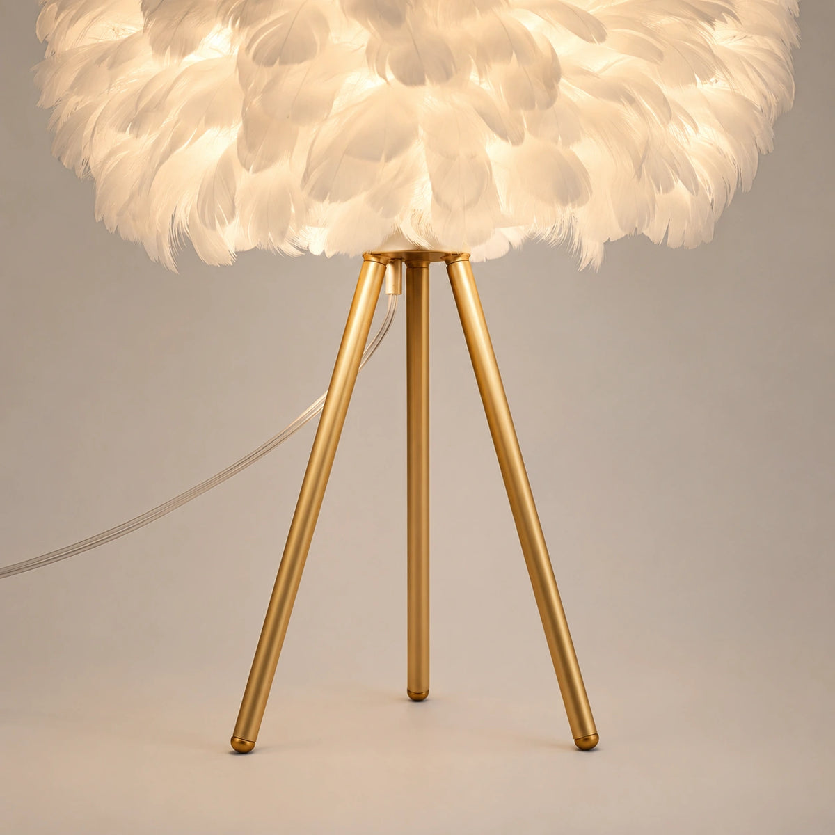 Lampe de chevet Originale à Plume
