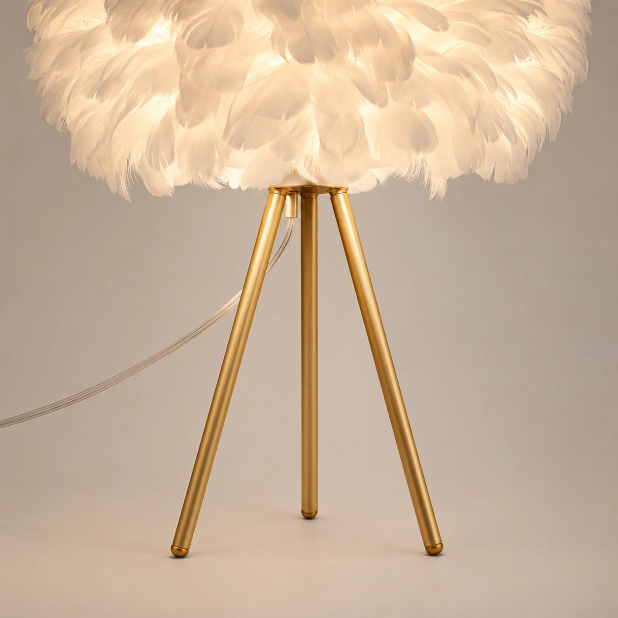 Lampe de chevet Originale à Plume