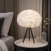 Lampe de chevet Originale à Plume