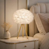 Lampe de chevet Originale à Plume