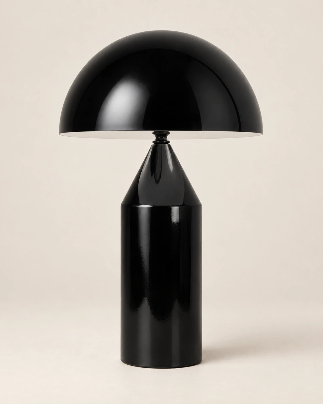 Lampe de chevet champignon Noir en aluminium