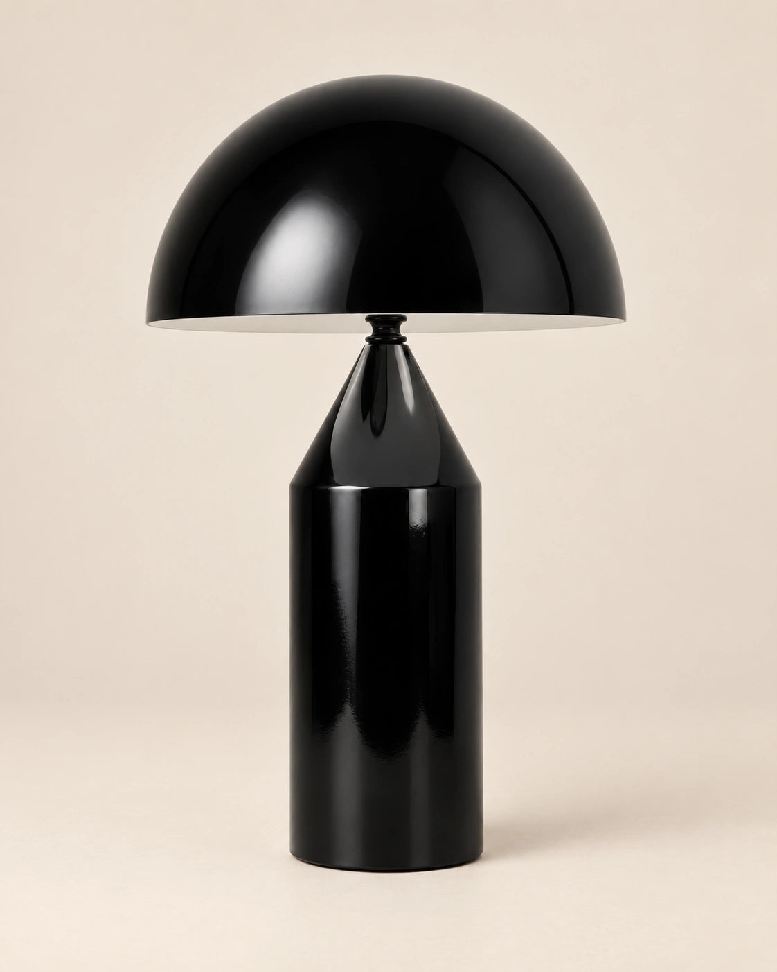 Lampe de chevet champignon Noir en aluminium
