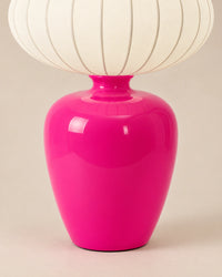 Lampe de chevet rose en céramique