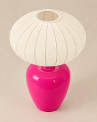 Lampe de chevet rose en céramique