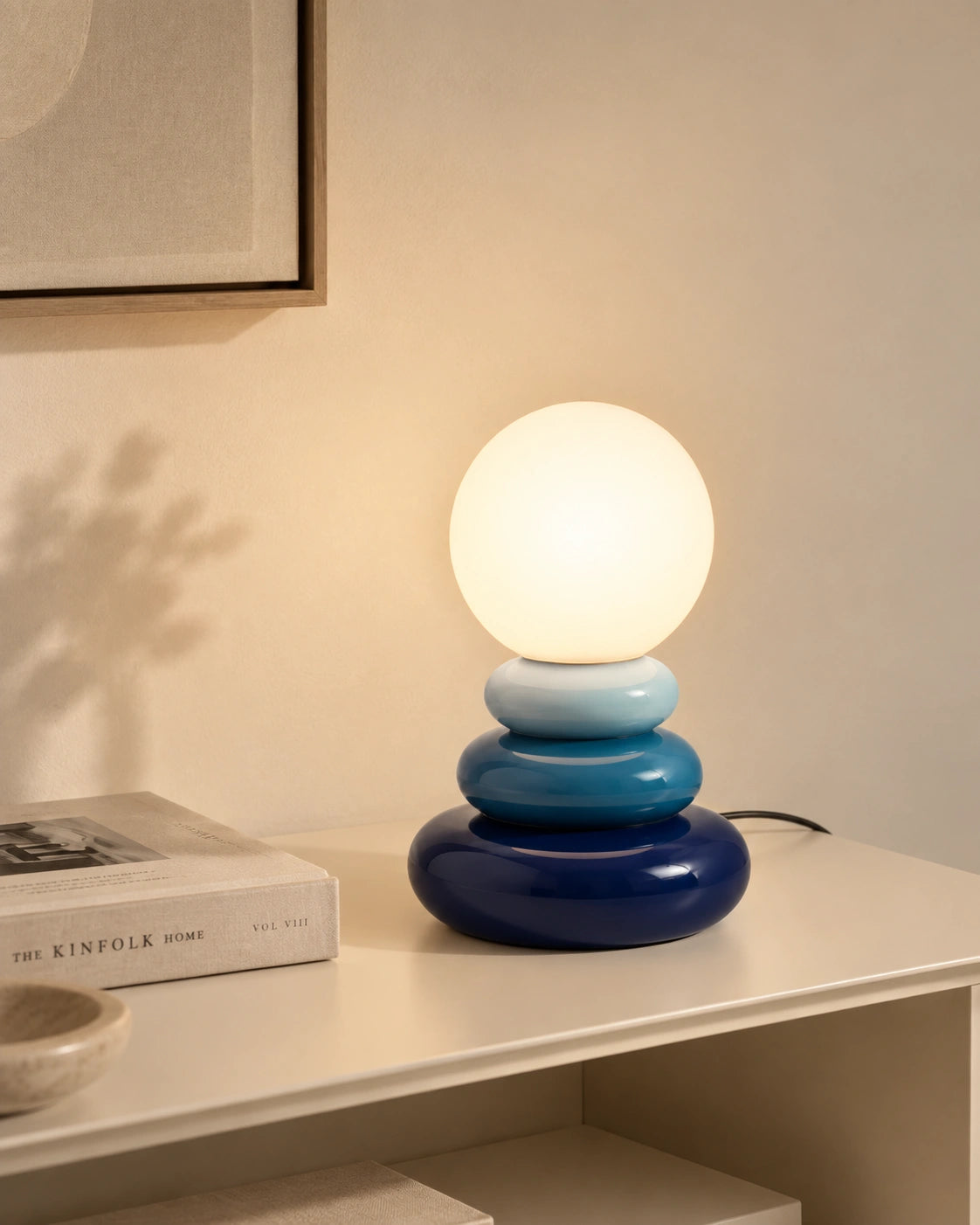 Lampe de chevet Scandinave Bleue