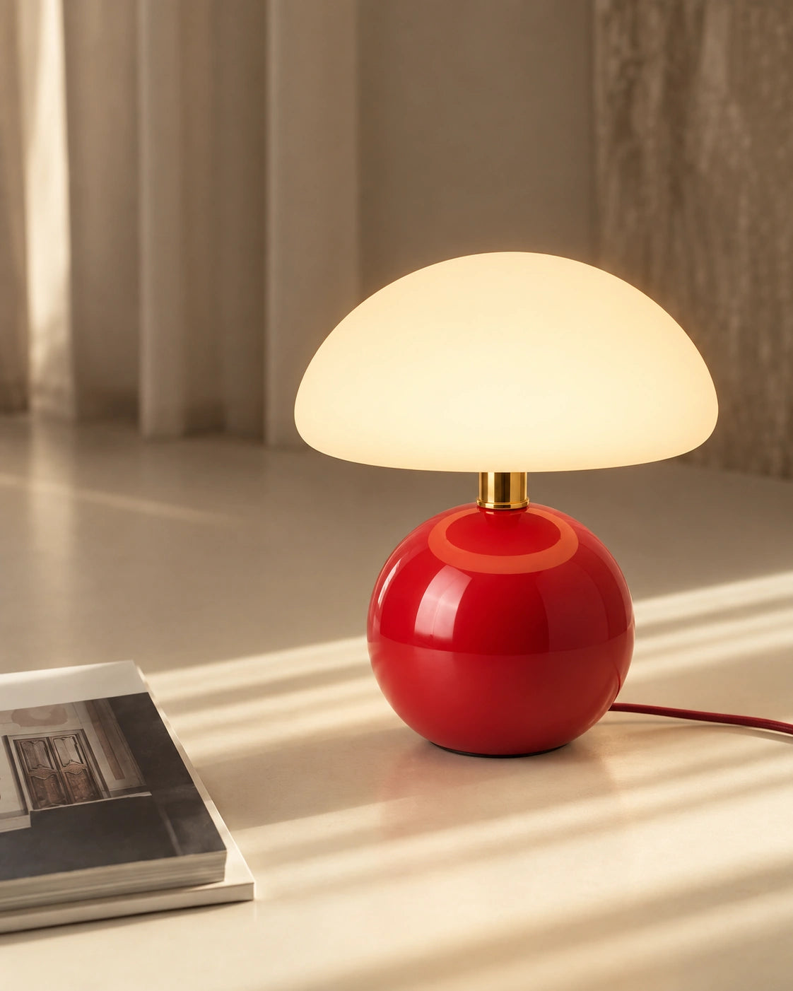 Lampe de chevet Rouge avec Batterie