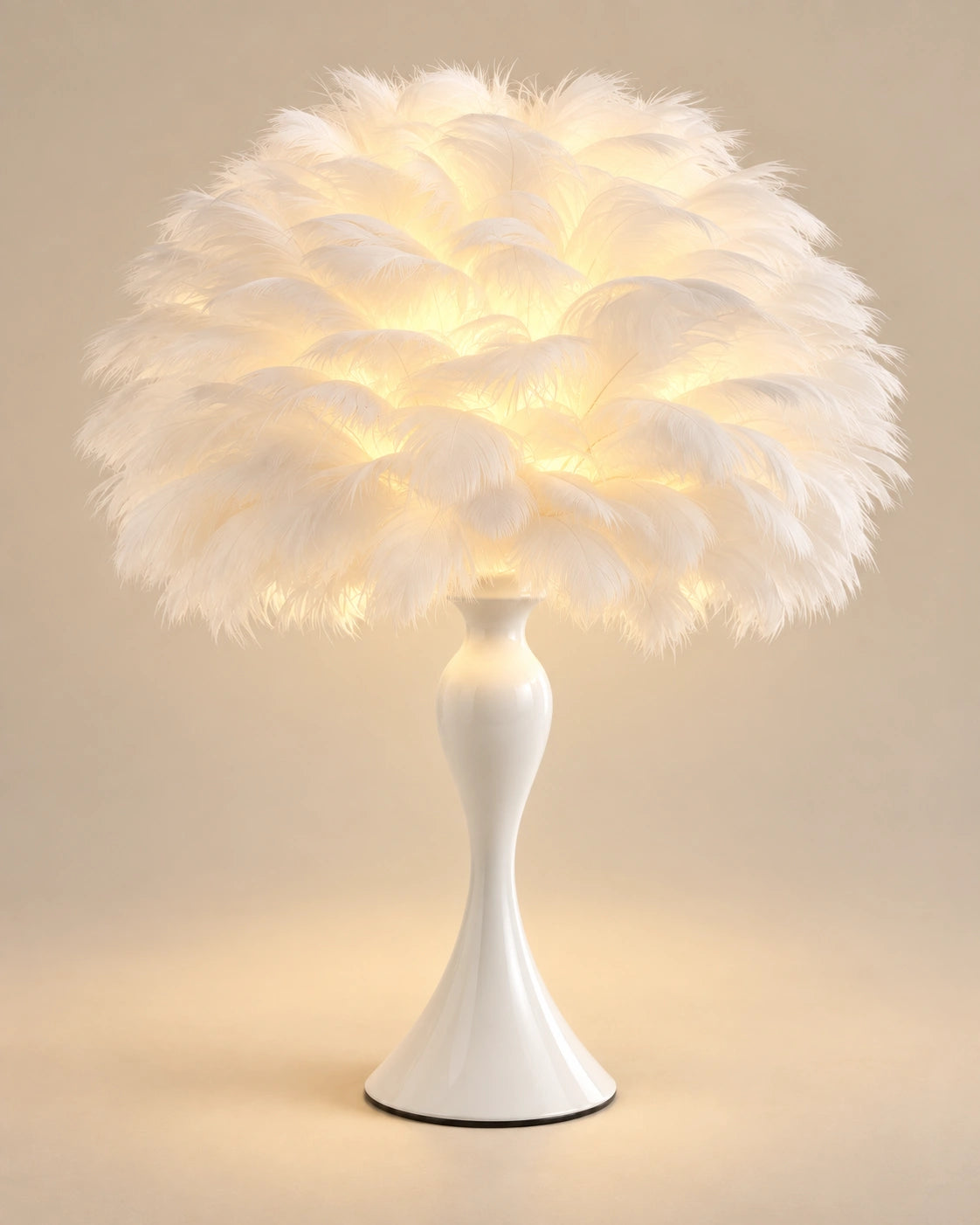 Lampe de Chevet Plume Blanche