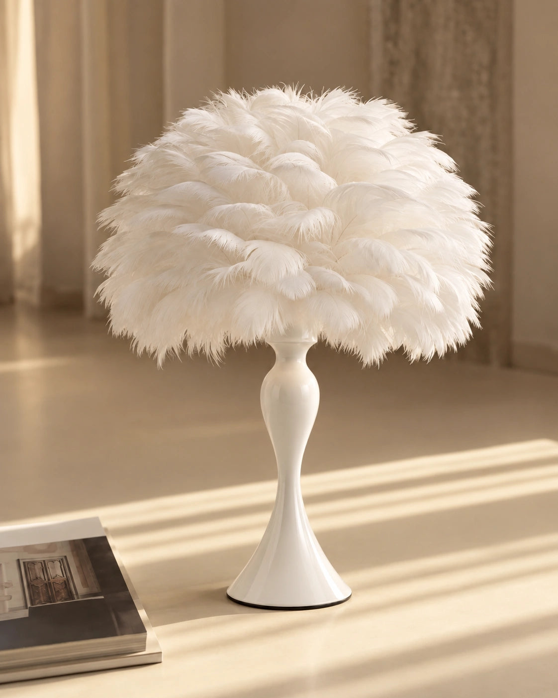 Lampe de Chevet Plume Blanche